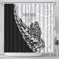 New Zealand Kiwi Rugby Custom Shower Curtain Go Champions Maori Pattern LT05 - Polynesian Pride