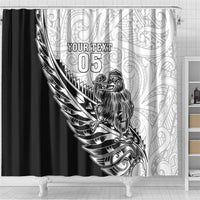 New Zealand Kiwi Rugby Custom Shower Curtain Go Champions Maori Pattern LT05 - Polynesian Pride