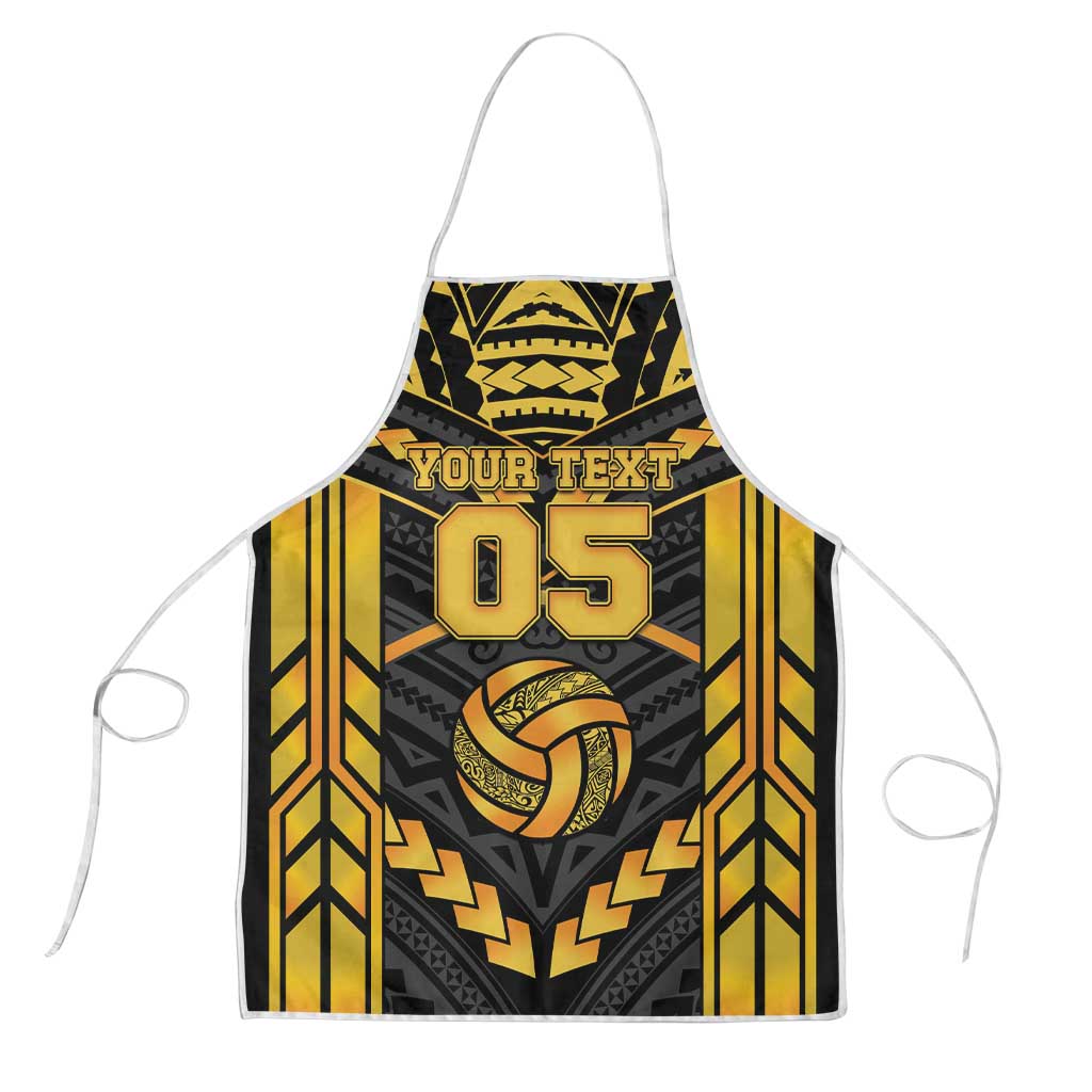 Custom Polynesia Beach Volleyball Apron Gold Polynesian Tribal Pattern LT05 Gold - Polynesian Pride