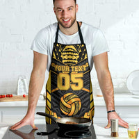 Custom Polynesia Beach Volleyball Apron Gold Polynesian Tribal Pattern LT05 - Polynesian Pride