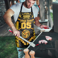 Custom Polynesia Beach Volleyball Apron Gold Polynesian Tribal Pattern LT05 - Polynesian Pride