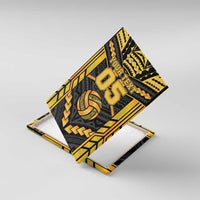 Custom Polynesia Beach Volleyball Canvas Wall Art Gold Polynesian Tribal Pattern - Polynesian Pride