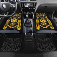 Custom Polynesia Beach Volleyball Car Mats Gold Polynesian Tribal Pattern - Polynesian Pride