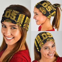 Custom Polynesia Beach Volleyball Neck Gaiter Gold Polynesian Tribal Pattern - Polynesian Pride