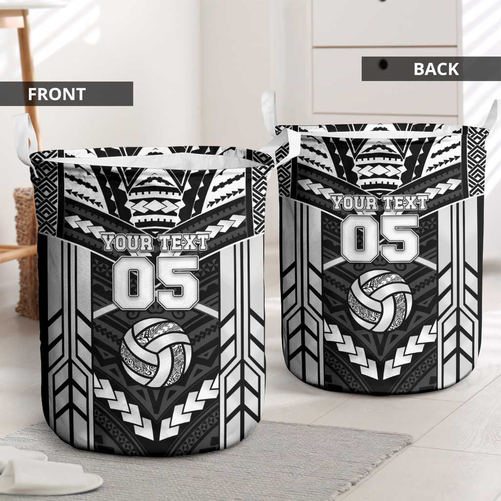Custom Polynesia Beach Volleyball Laundry Basket Polynesian Tribal Pattern - Polynesian Pride