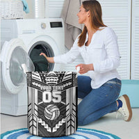 Custom Polynesia Beach Volleyball Laundry Basket Polynesian Tribal Pattern - Polynesian Pride