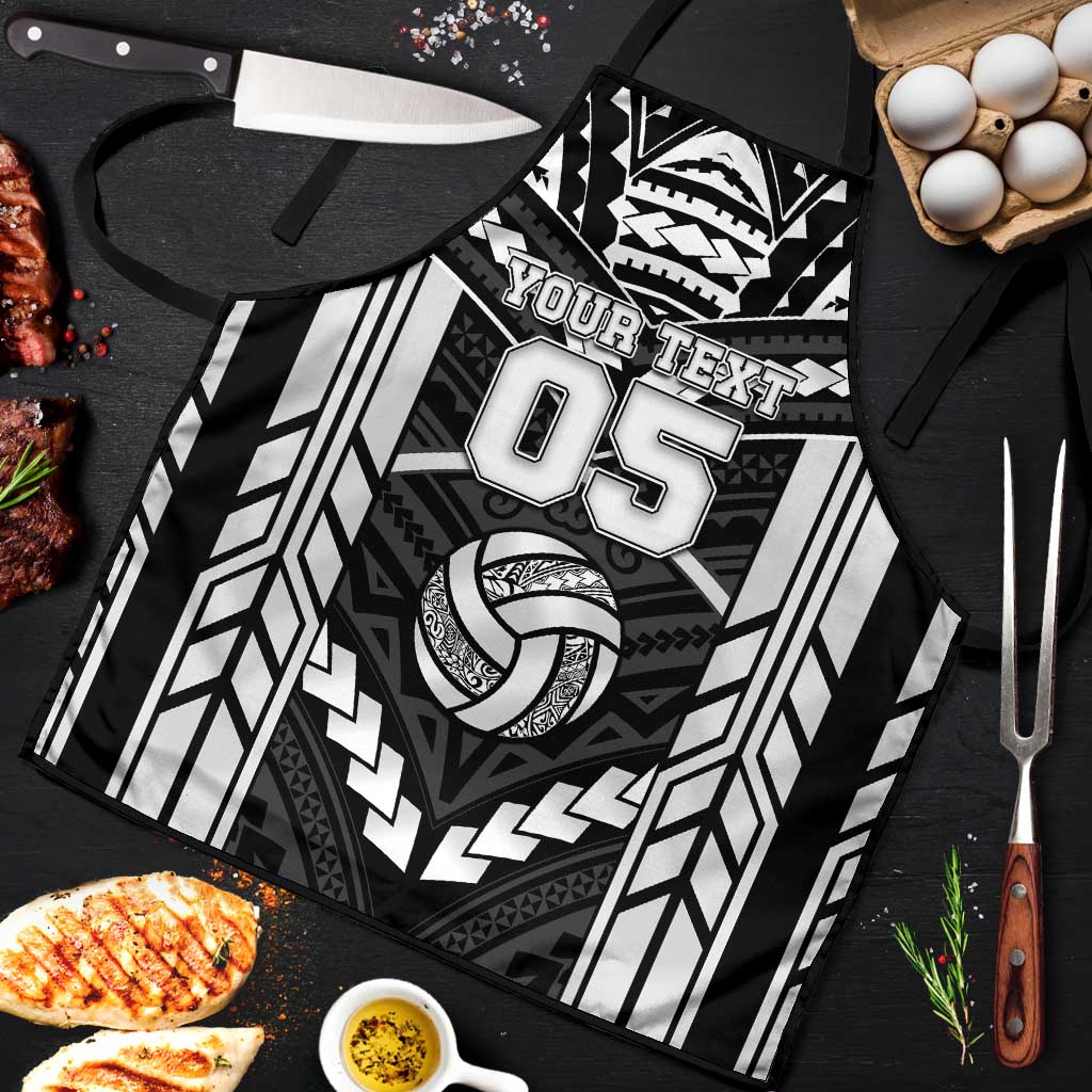 Custom Polynesia Beach Volleyball Apron Polynesian Tribal Pattern LT05 Black - Polynesian Pride