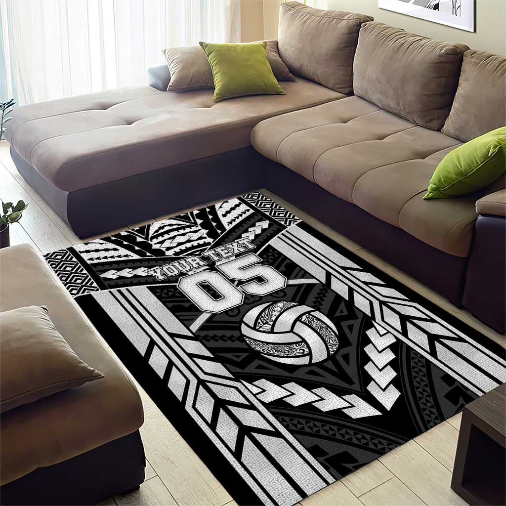 Custom Polynesia Beach Volleyball Area Rug Polynesian Tribal Pattern - Polynesian Pride