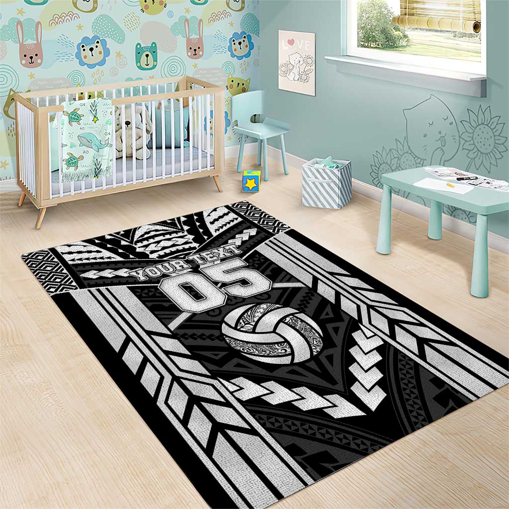 Custom Polynesia Beach Volleyball Area Rug Polynesian Tribal Pattern - Polynesian Pride