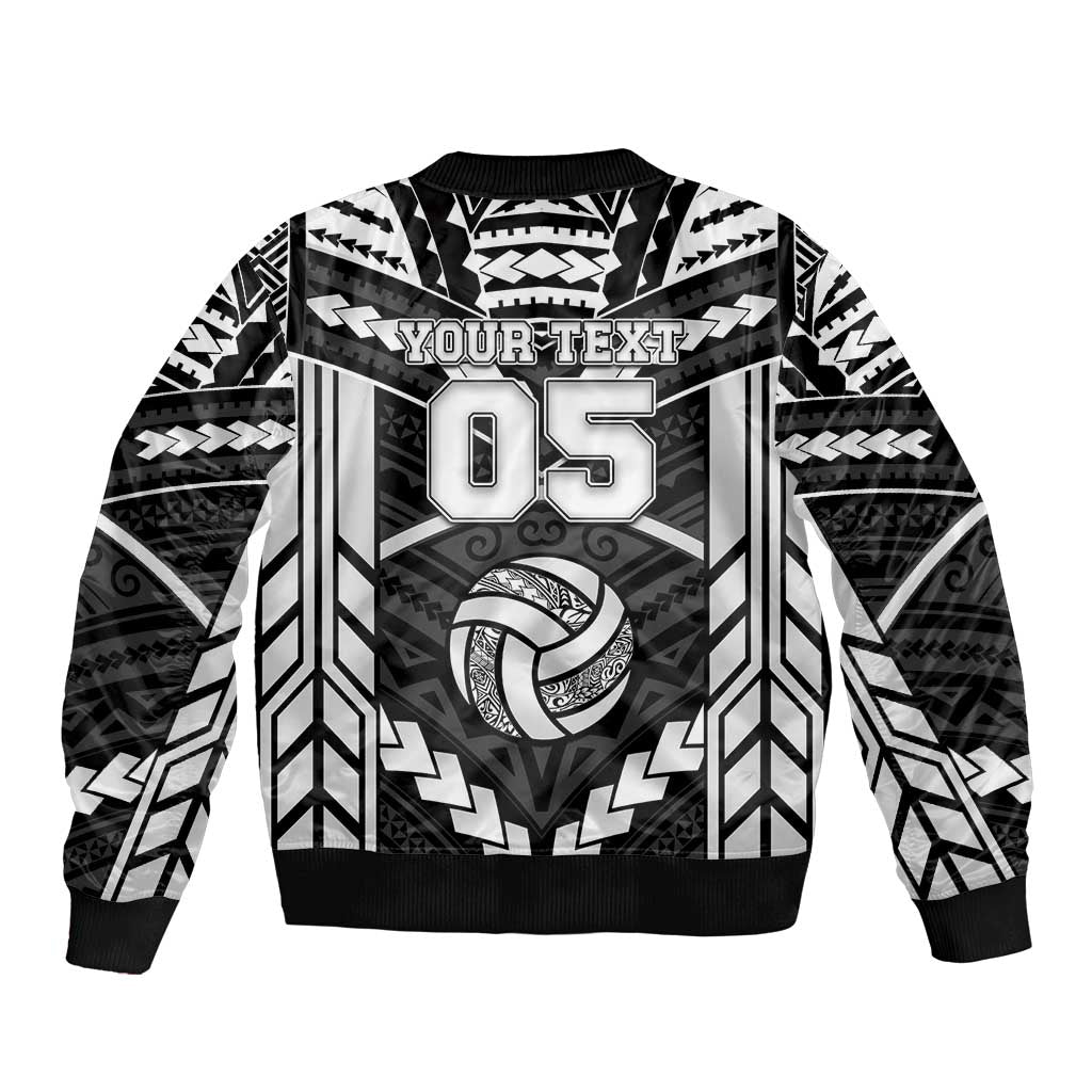 Custom Polynesia Beach Volleyball Bomber Jacket Polynesian Tribal Pattern - Polynesian Pride