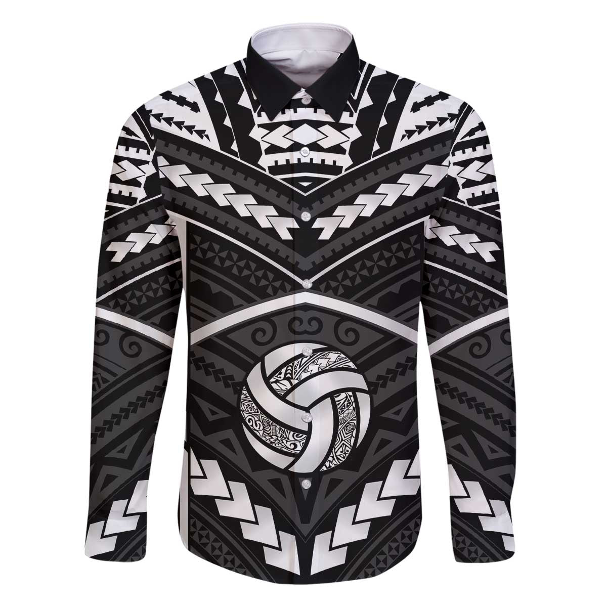 Custom Polynesia Beach Volleyball Family Matching Off The Shoulder Long Sleeve Dress and Hawaiian Shirt Polynesian Tribal Pattern - Polynesian Pride