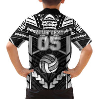 Custom Polynesia Beach Volleyball Family Matching Off Shoulder Short Dress and Hawaiian Shirt Polynesian Tribal Pattern - Polynesian Pride