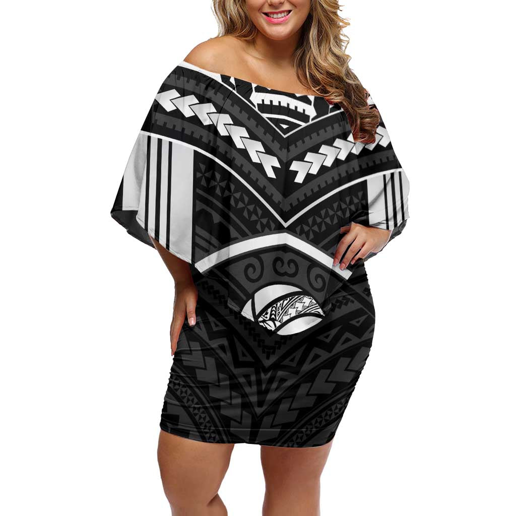 Custom Polynesia Beach Volleyball Family Matching Off Shoulder Short Dress and Hawaiian Shirt Polynesian Tribal Pattern - Polynesian Pride