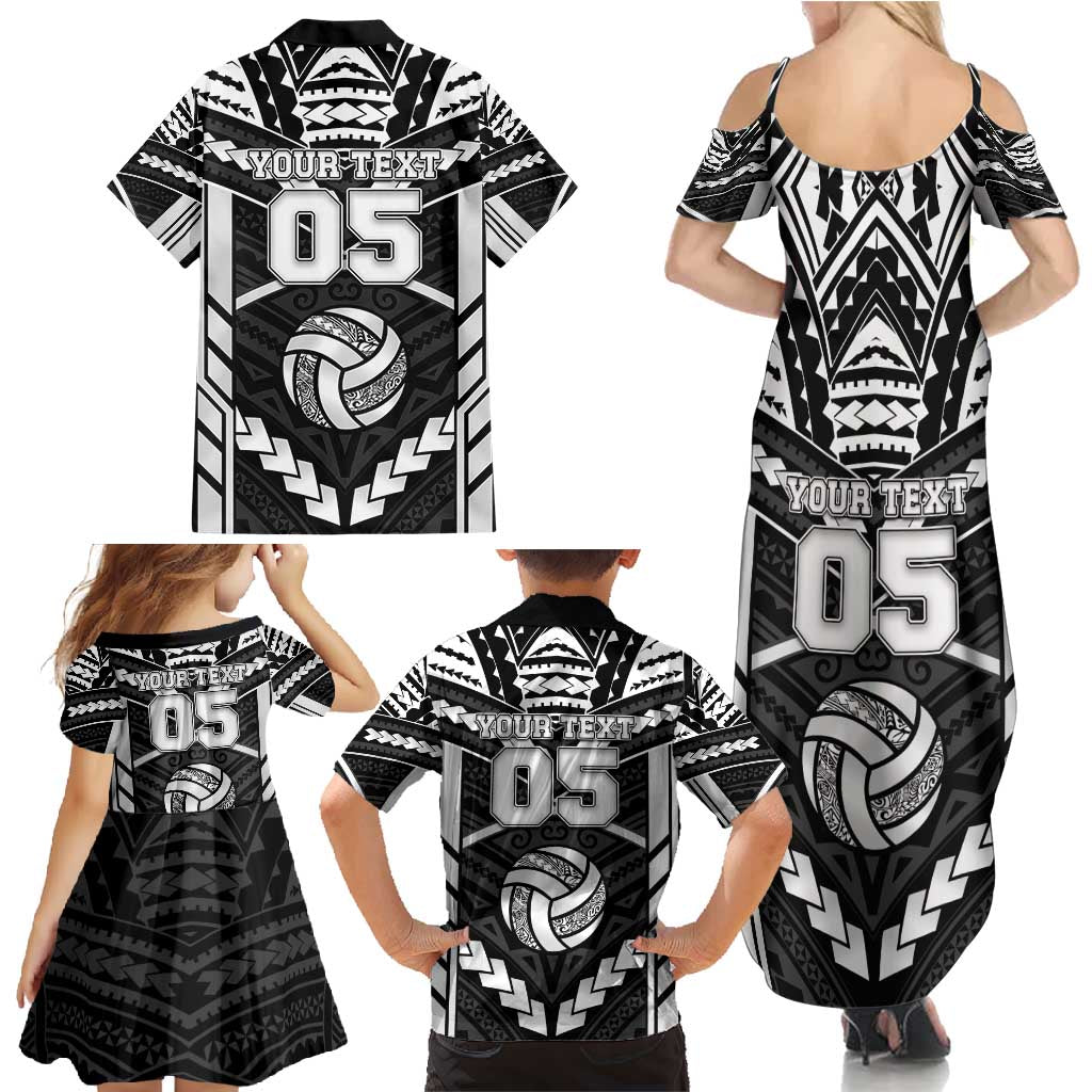 Custom Polynesia Beach Volleyball Family Matching Summer Maxi Dress and Hawaiian Shirt Polynesian Tribal Pattern - Polynesian Pride