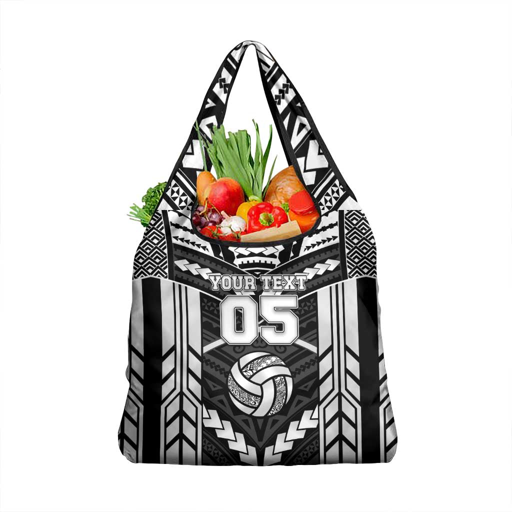 Custom Polynesia Beach Volleyball Grocery Bag Polynesian Tribal Pattern LT05 1-pack One Size Black - Polynesian Pride