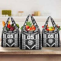 Custom Polynesia Beach Volleyball Grocery Bag Polynesian Tribal Pattern LT05 3-pack One Size Black - Polynesian Pride