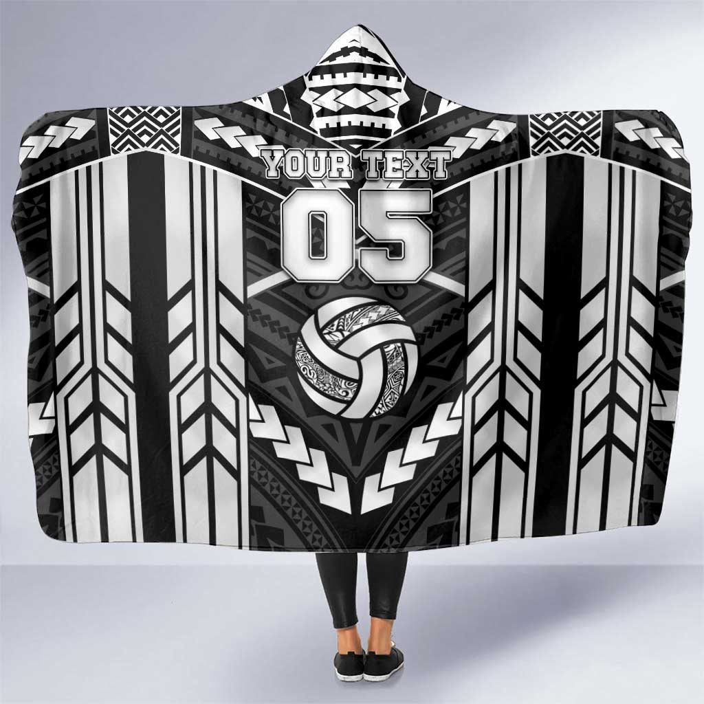 Custom Polynesia Beach Volleyball Hooded Blanket Polynesian Tribal Pattern - Polynesian Pride