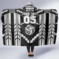 Custom Polynesia Beach Volleyball Hooded Blanket Polynesian Tribal Pattern - Polynesian Pride