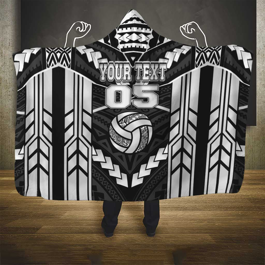 Custom Polynesia Beach Volleyball Hooded Blanket Polynesian Tribal Pattern - Polynesian Pride
