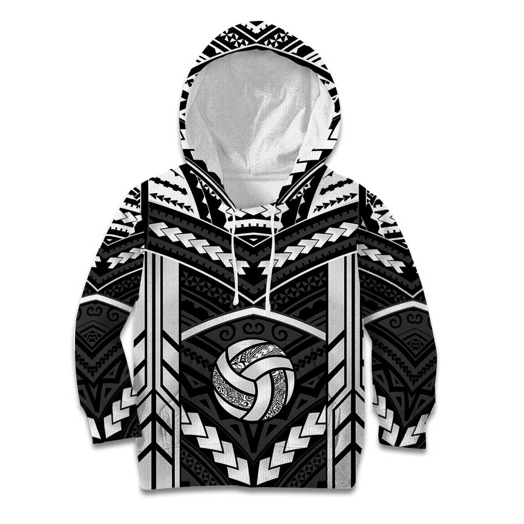 Custom Polynesia Beach Volleyball Kid Hoodie Polynesian Tribal Pattern - Polynesian Pride