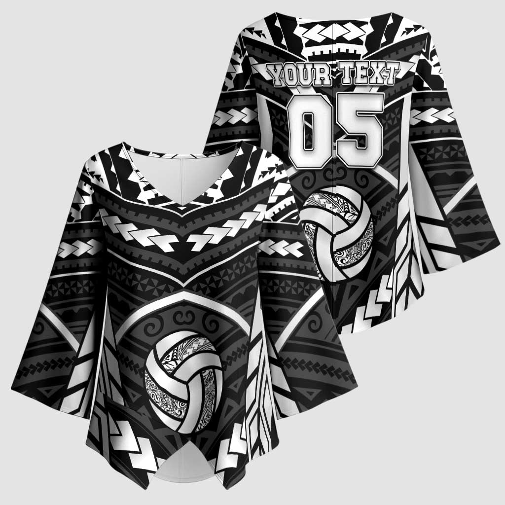 Custom Polynesia Beach Volleyball Kimono Sleeve Blouse Polynesian Tribal Pattern - Polynesian Pride