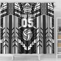 Custom Polynesia Beach Volleyball Shower Curtain Polynesian Tribal Pattern - Polynesian Pride