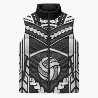 Custom Polynesia Beach Volleyball Sleeveless Puffer Jacket Polynesian Tribal Pattern - Polynesian Pride