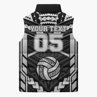 Custom Polynesia Beach Volleyball Sleeveless Puffer Jacket Polynesian Tribal Pattern - Polynesian Pride