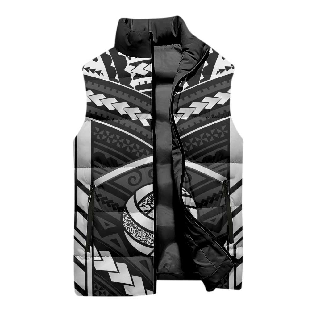 Custom Polynesia Beach Volleyball Sleeveless Puffer Jacket Polynesian Tribal Pattern - Polynesian Pride