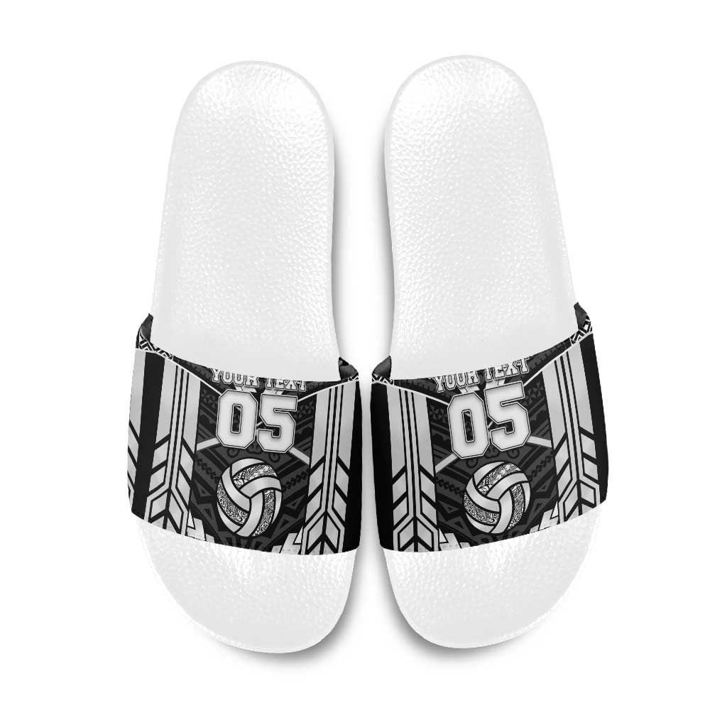 Custom Polynesia Beach Volleyball Slide Sandals Polynesian Tribal Pattern - Polynesian Pride