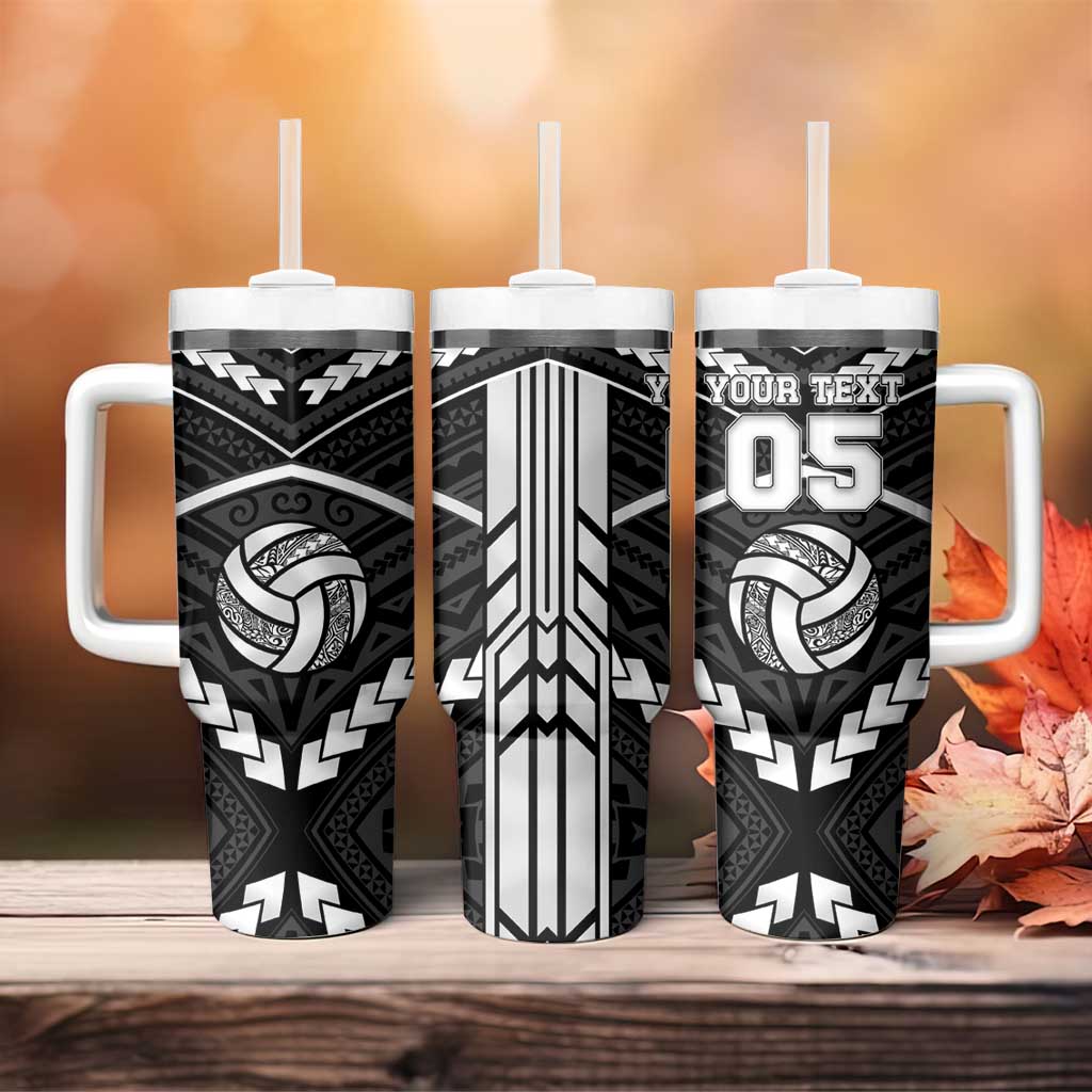 Custom Polynesia Beach Volleyball Tumbler With Handle Polynesian Tribal Pattern LT05 - Polynesian Pride