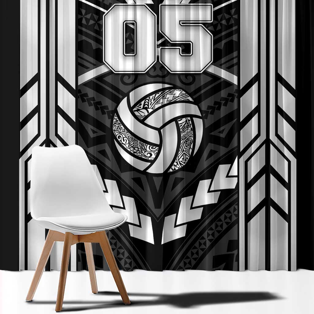 Custom Polynesia Beach Volleyball Window Curtain Polynesian Tribal Pattern - Polynesian Pride