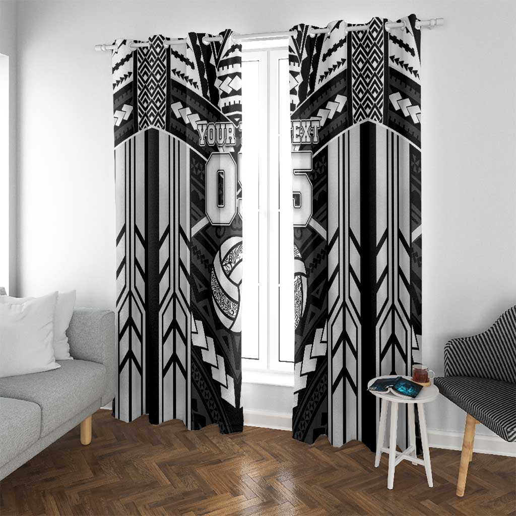 Custom Polynesia Beach Volleyball Window Curtain Polynesian Tribal Pattern - Polynesian Pride