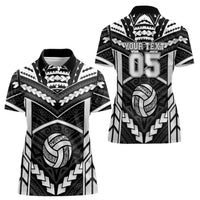 Custom Polynesia Beach Volleyball Women Polo Shirt Polynesian Tribal Pattern - Polynesian Pride