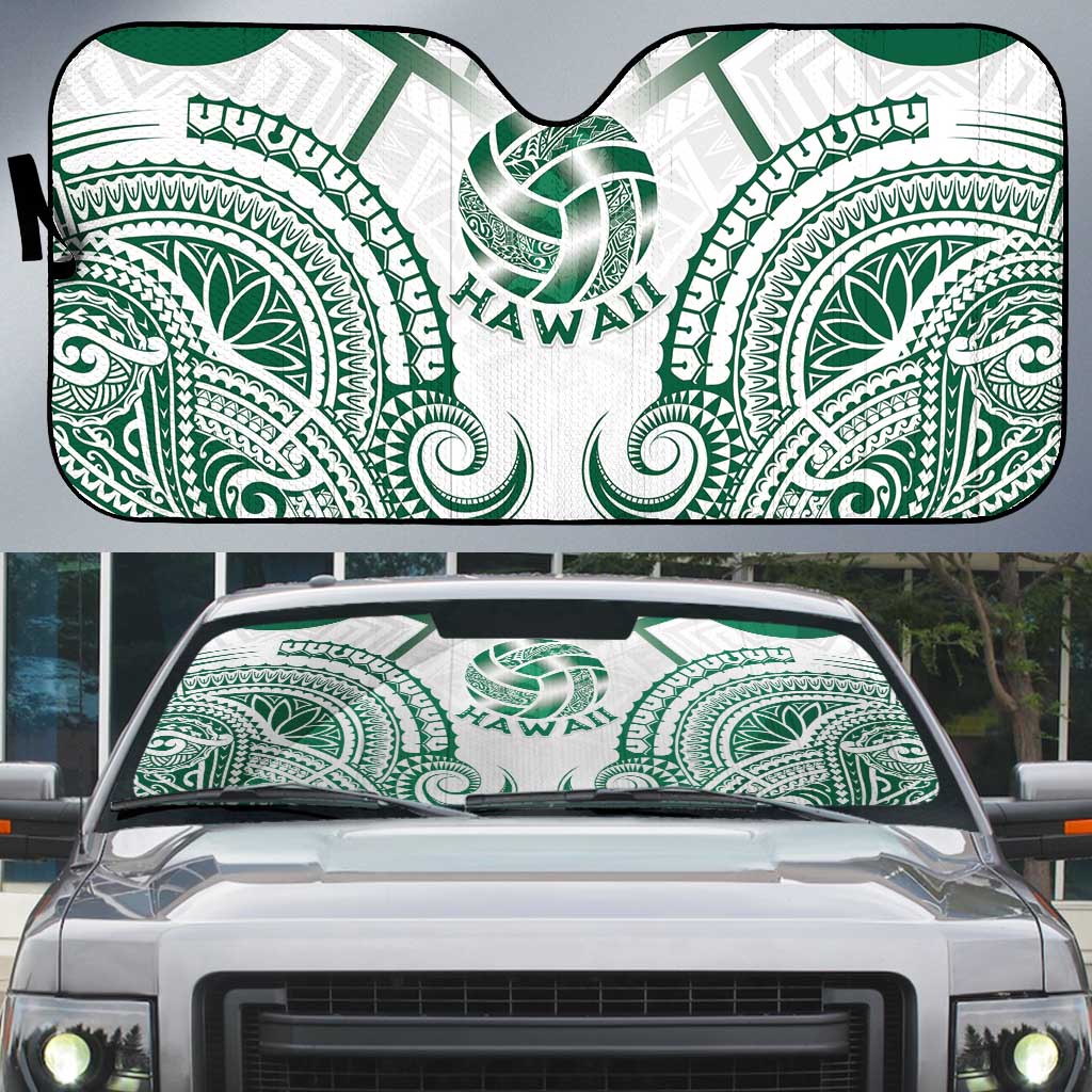 Hawaii Volleyball Auto Sun Shade Polynesian Pattern - Polynesian Pride