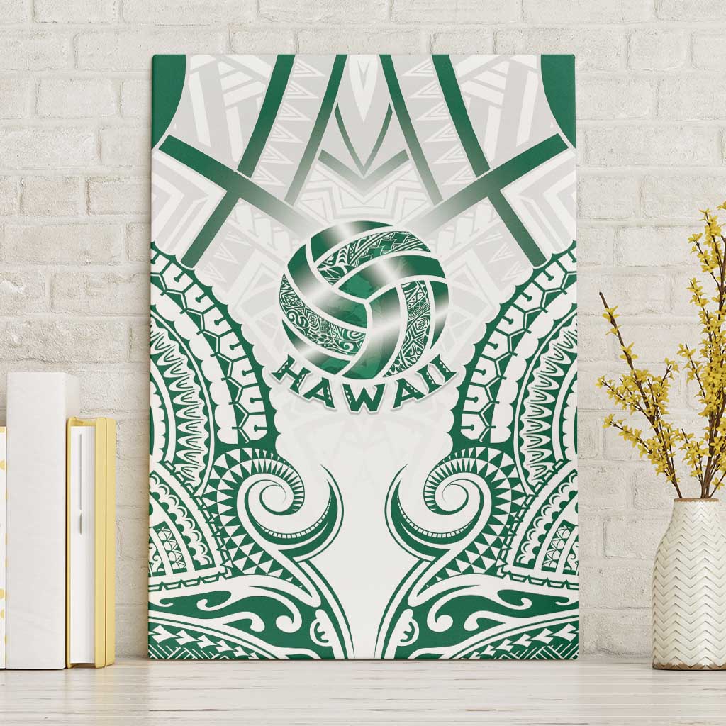 Hawaii Volleyball Canvas Wall Art Polynesian Pattern - Polynesian Pride