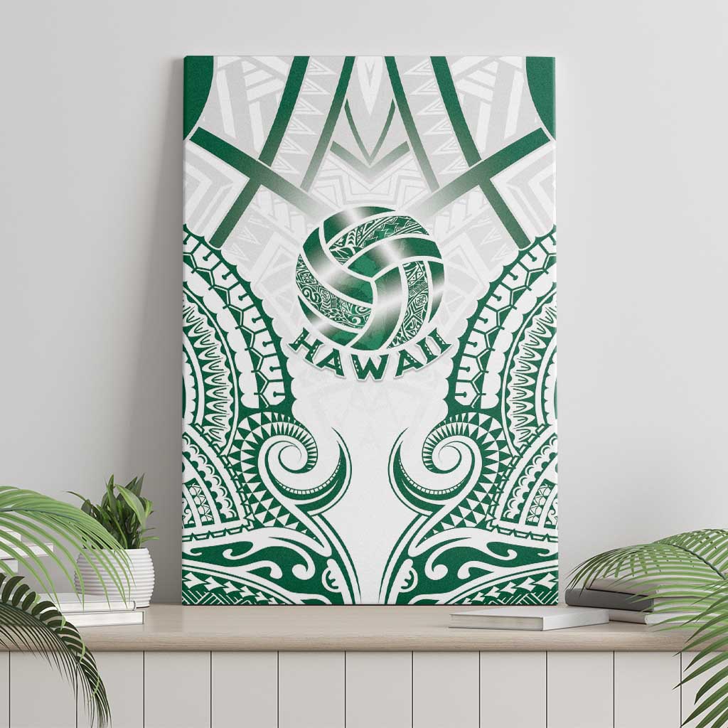 Hawaii Volleyball Canvas Wall Art Polynesian Pattern - Polynesian Pride