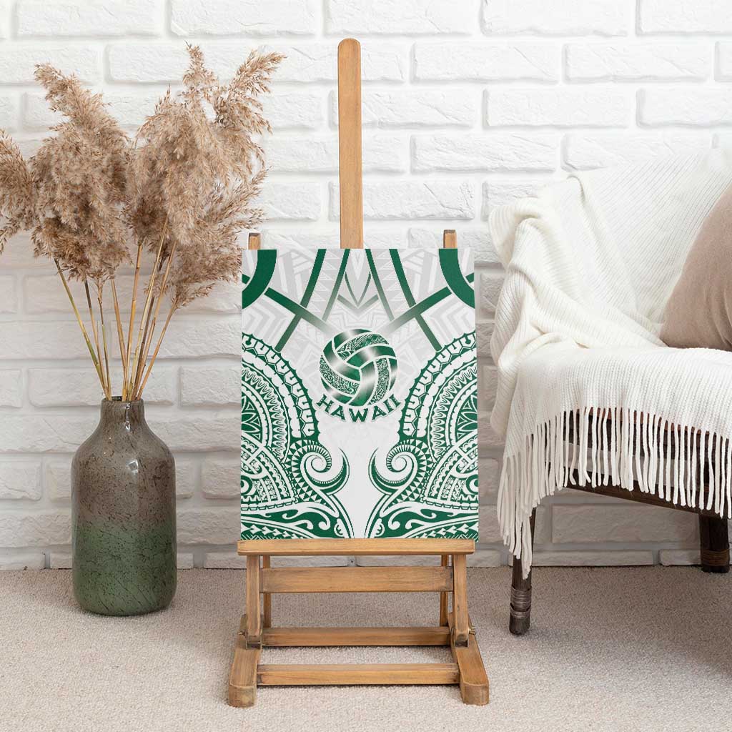 Hawaii Volleyball Canvas Wall Art Polynesian Pattern - Polynesian Pride
