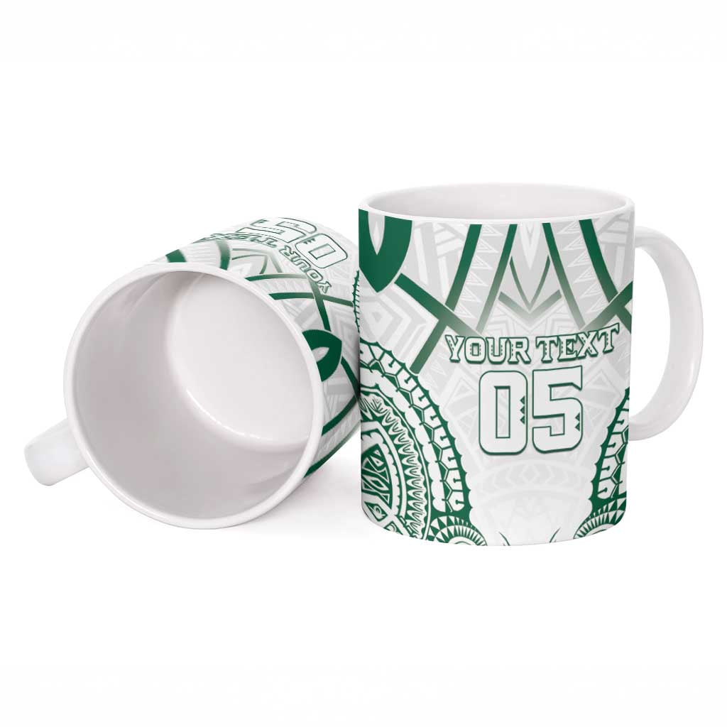 Custom Hawaii Volleyball Ceramic Mug Polynesian Pattern - Polynesian Pride