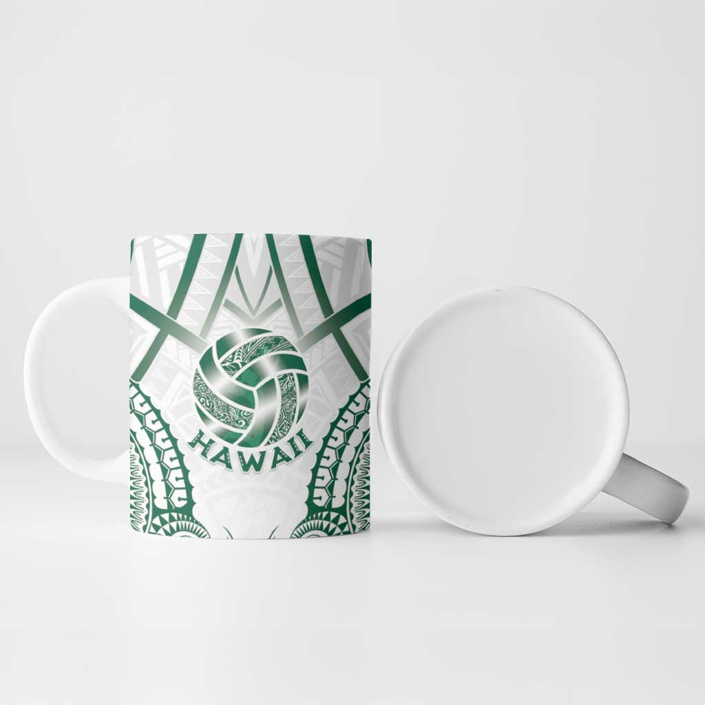 Custom Hawaii Volleyball Ceramic Mug Polynesian Pattern - Polynesian Pride