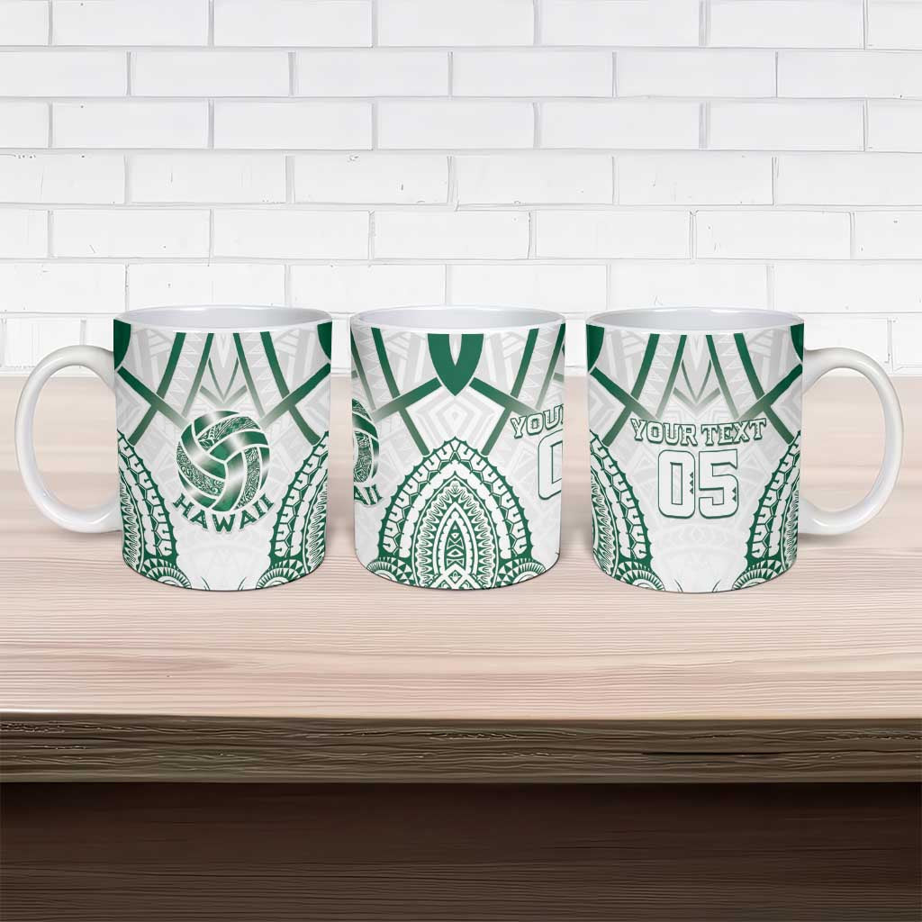 Custom Hawaii Volleyball Ceramic Mug Polynesian Pattern - Polynesian Pride