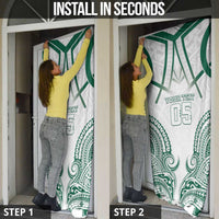 Custom Hawaii Volleyball Door Cover Polynesian Pattern - Polynesian Pride