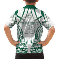 Custom Hawaii Volleyball Family Matching Off The Shoulder Long Sleeve Dress and Hawaiian Shirt Polynesian Pattern - Polynesian Pride