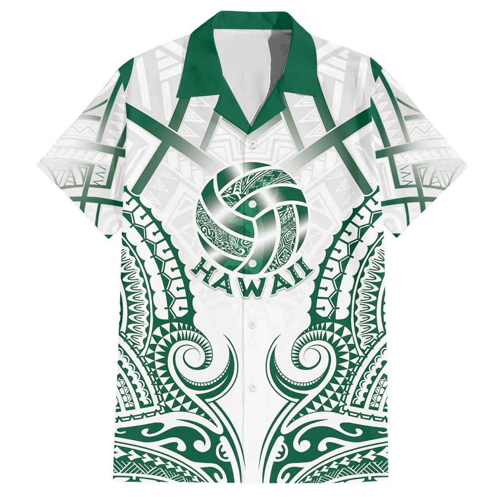 Custom Hawaii Volleyball Family Matching Short Sleeve Bodycon Dress and Hawaiian Shirt Polynesian Pattern - Polynesian Pride