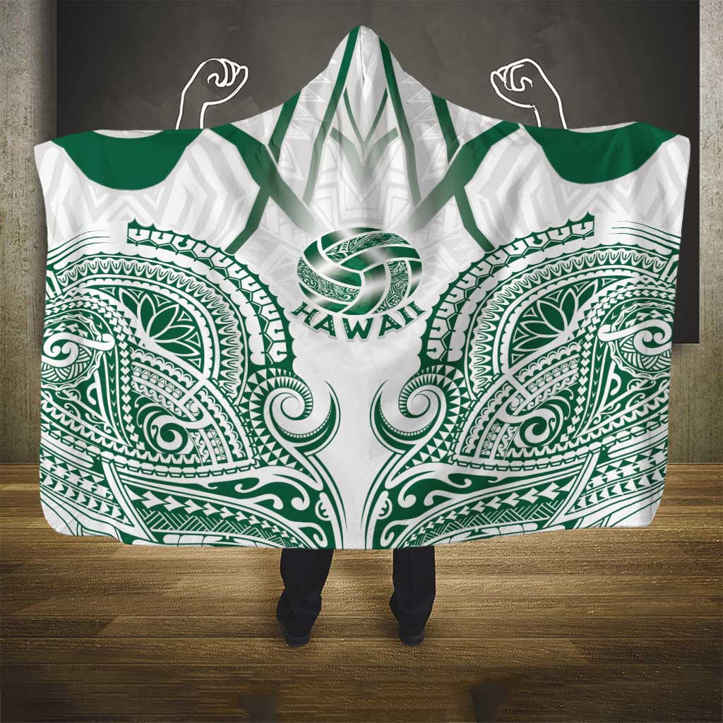 Hawaii Volleyball Hooded Blanket Polynesian Pattern - Polynesian Pride
