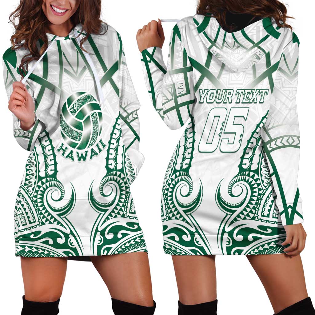 Custom Hawaii Volleyball Hoodie Dress Polynesian Pattern - Polynesian Pride