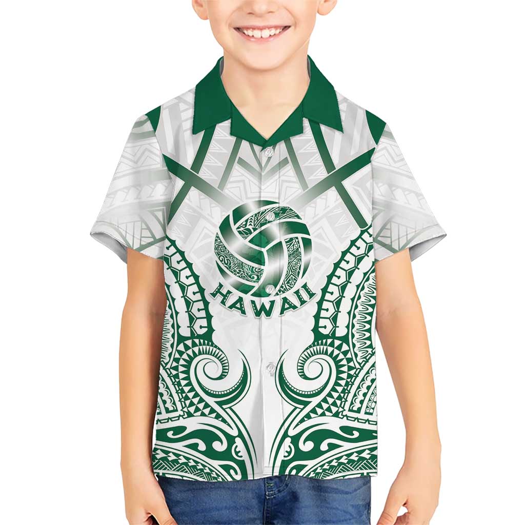 Custom Hawaii Volleyball Kid Hawaiian Shirt Polynesian Pattern LT05 Kid Teal - Polynesian Pride