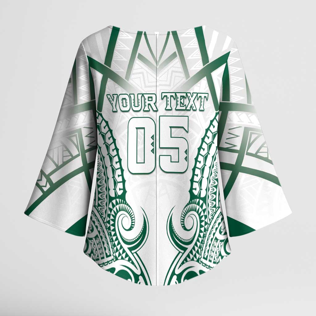 Custom Hawaii Volleyball Kimono Sleeve Blouse Polynesian Pattern - Polynesian Pride