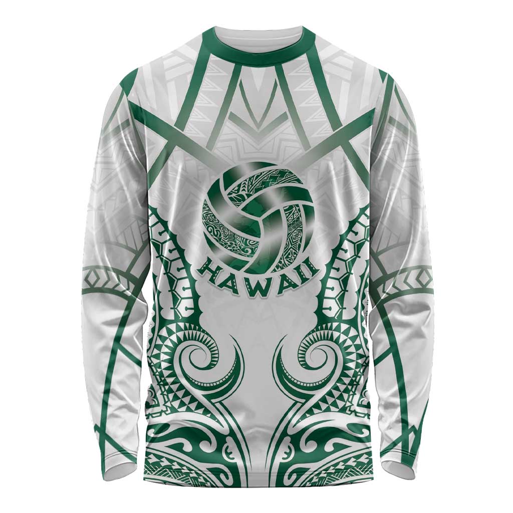 Custom Hawaii Volleyball Long Sleeve Shirt Polynesian Pattern - Polynesian Pride