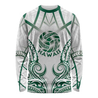 Custom Hawaii Volleyball Long Sleeve Shirt Polynesian Pattern - Polynesian Pride